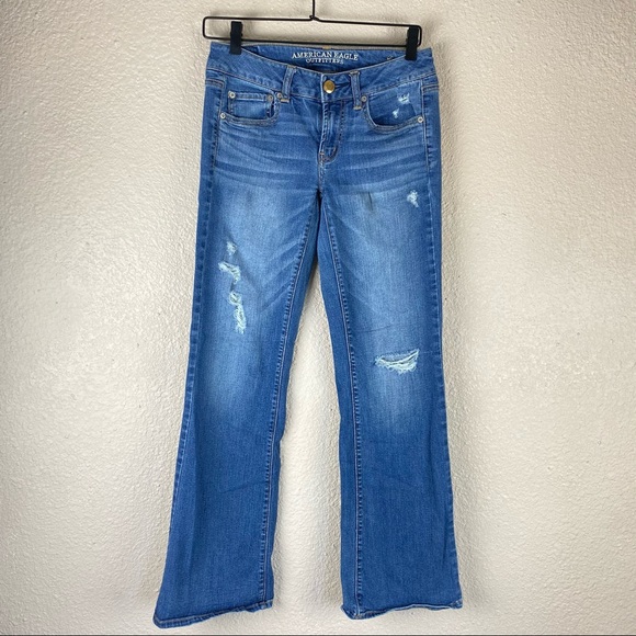American Eagle Favorite Boyfriend Jeans Distressed 4 - Picture 2 of 13